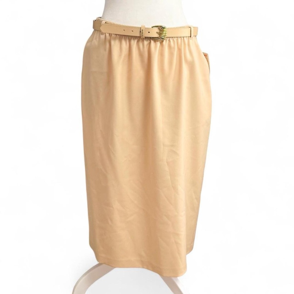Vintage 90s Alfred Dunner Midi Skirt Gold Belt Size 14 NWT